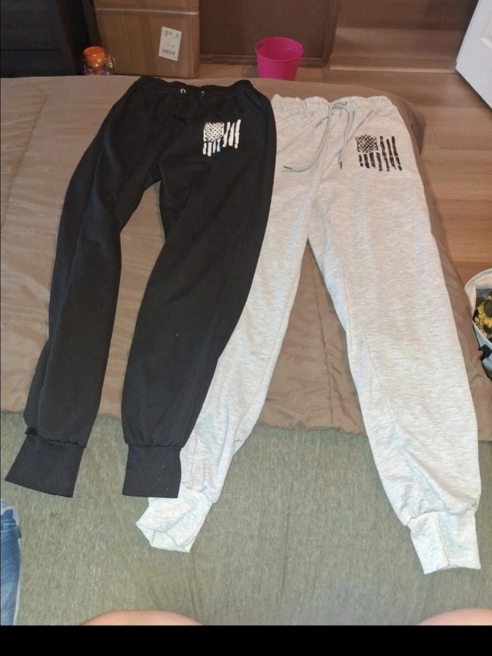 Kids Jogger Sweatpants - Black and Light Gray